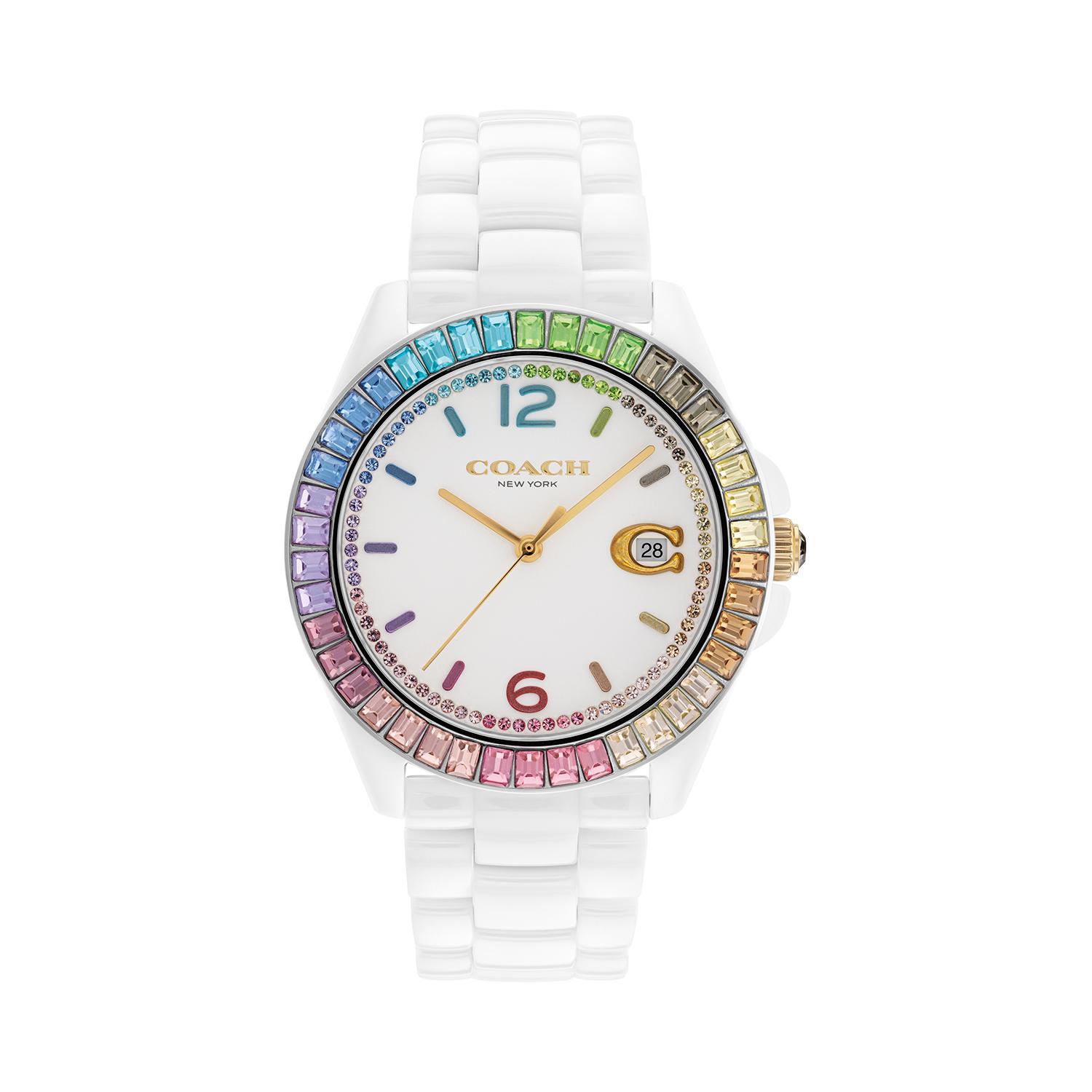 Coach white new arrivals ceramic watch